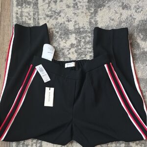 Babaton Black Pants with Red and White Accents